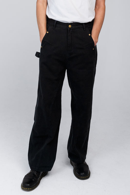 CATTEE Men's Black Wide-Leg Pants