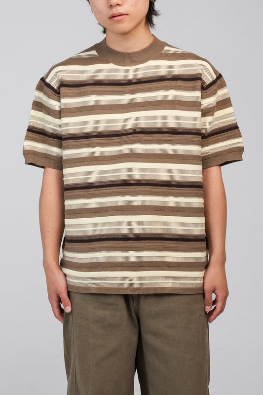 XIN Striped Textured Knit Tee