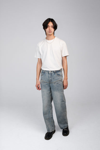 CATTEE Double-Pocket Vintage Straight Jeans