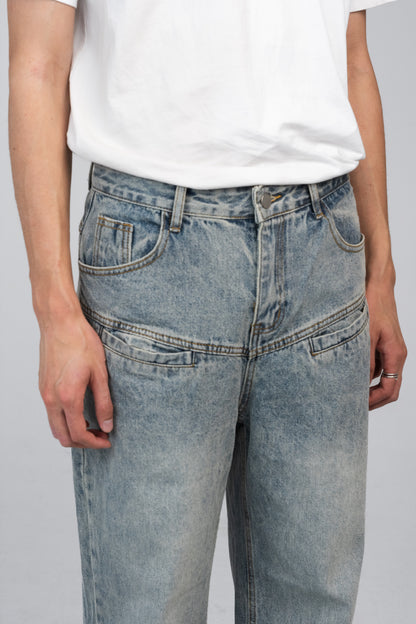 CATTEE Double-Pocket Vintage Straight Jeans